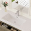 Armoire de salle de bain flottante murale moderne entièrement assemblée de 48 po avec lavabo à surface solide et tiroirs à fermeture en douceur avec lavabo