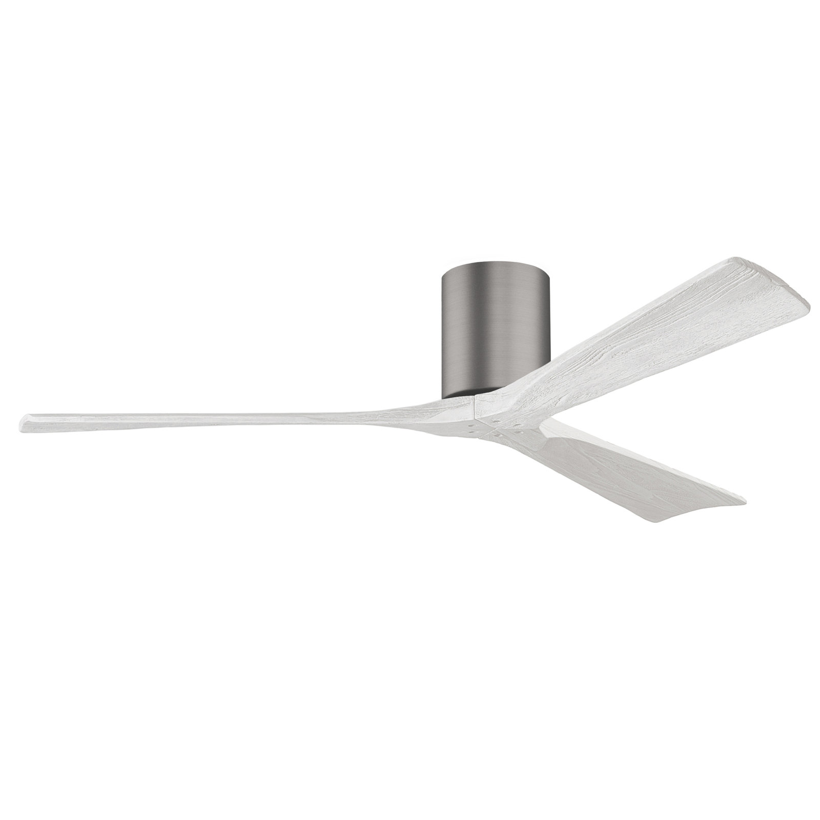 Olivier Ceiling Fan, Matte White, Brushed Pewter, 60"