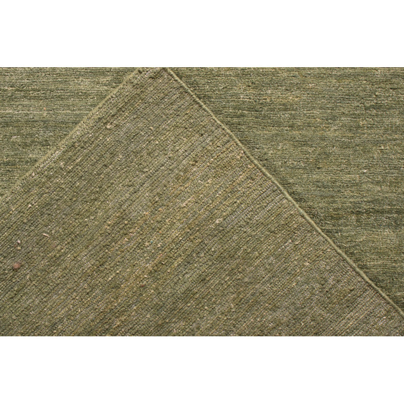 Hand Knotted Geometric Area Rug, Runner 3' x 12'