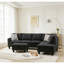 Canapé modulaire en forme de L avec porte-gobelet - Noir - Droite