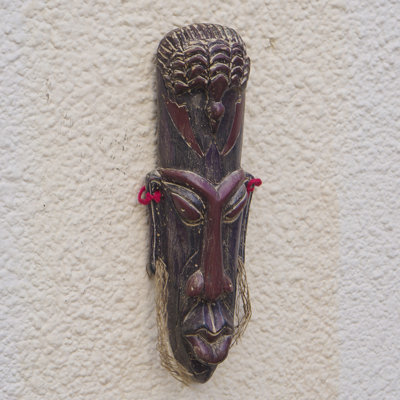 Décoration murale masque d'oiseaux africain