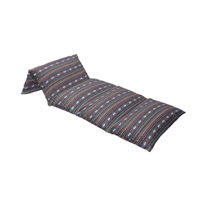 Housse de coussin d'extérieur à rayures Folkloric, H 2 po x l 27 po x P 88 po