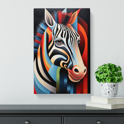 Zebra Hard Edge No.2 - Wrapped Canvas