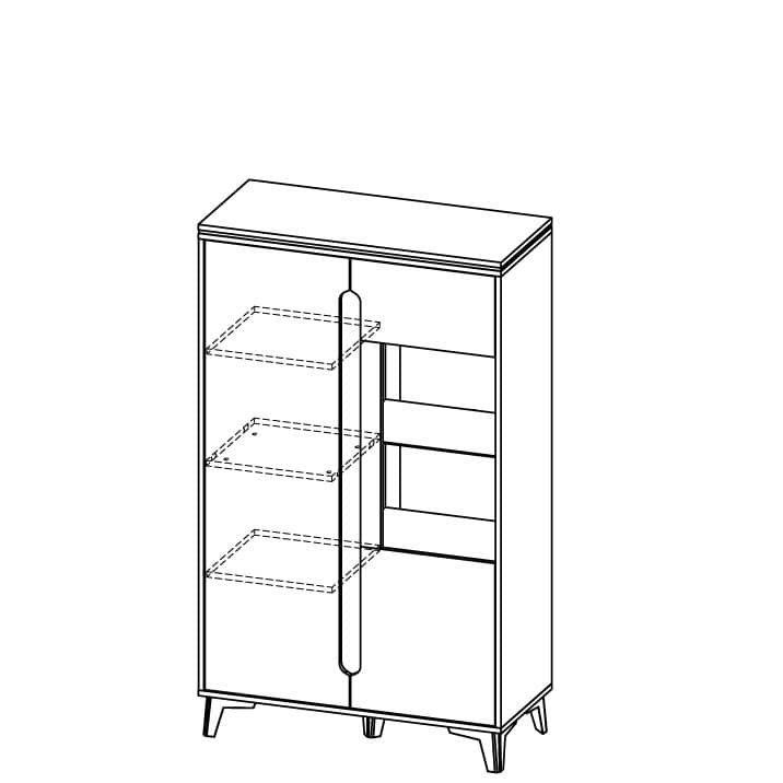 Keynot 90cm Sideboard, White Matt/Mountain Ash