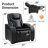 Drumnasole 37" Modern Premium Faux Leather Power Home Theater Reclining Chair With LED Light, Cup Holders & Adjustable Headrest-19662451