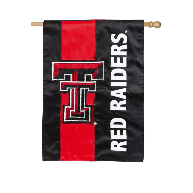 Drapeau de maison en polyester à 2 côtés NCAA 44 x 28 po, Université Texas Tech, H 44 po x l 29 po