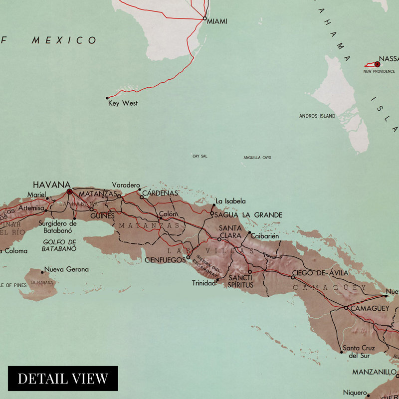 " 1962 Cuba Map ", 24'' W x 24'' H