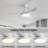 Damecia 47" 3-Blade Modern Ceiling Fan With LED Light and Remote Control-1936583037