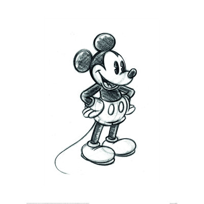 Mickey Mouse (Sketch) Paper Print
