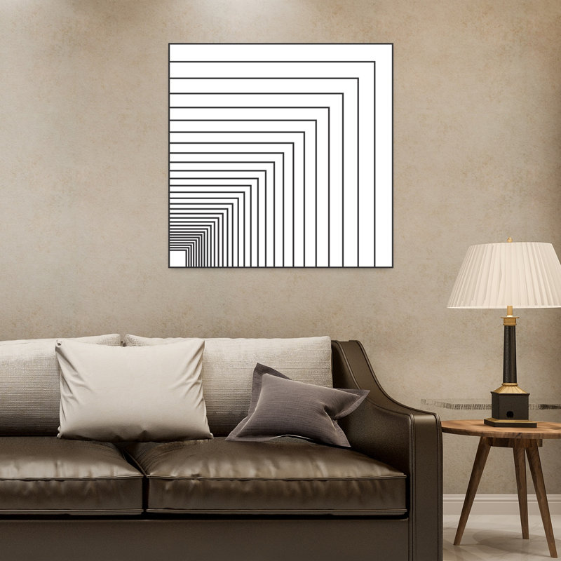 Art contemporain, art géométrique moderne, H 32 po x l 32 po