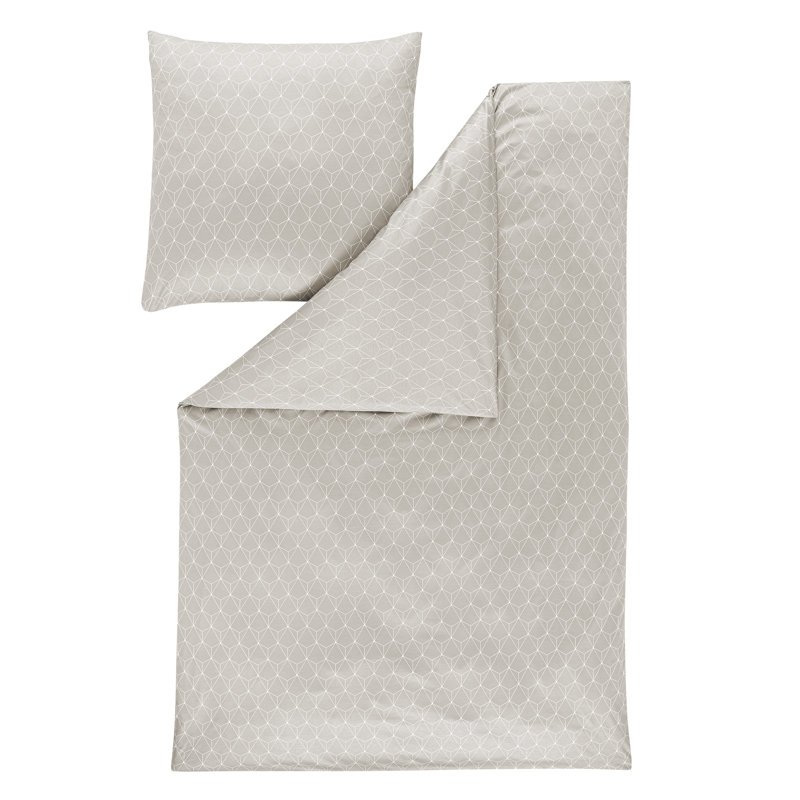 Atelier 100% Cotton Duvet Cover, Grey, 155 x 220cm Duvet Cover