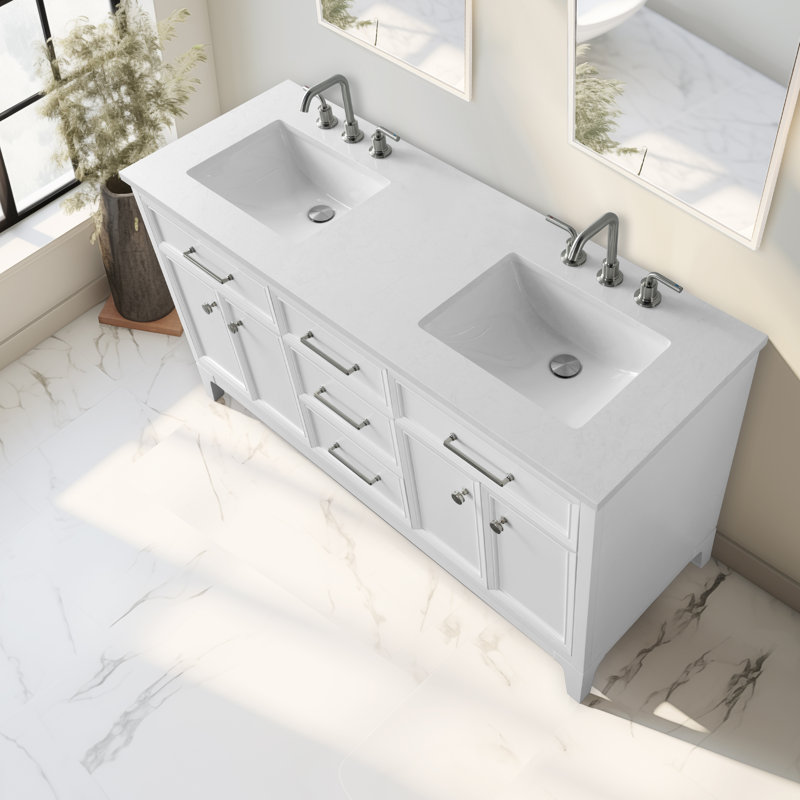 Ensemble de meuble-lavabo double 60 po Tiosha