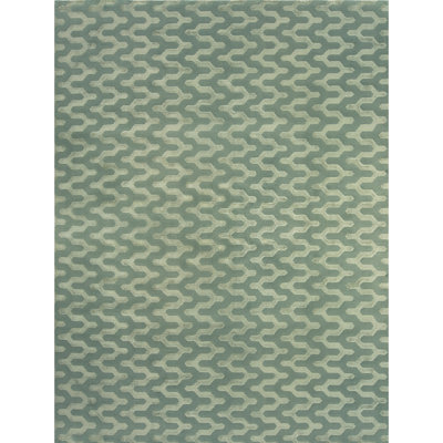 Hand Knotted Area Rug in Sea Glass