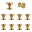 Lot de plusieurs boutons de meuble ronds en laiton satiné de 2,5 cm de diamètre, de la marque High Desert-100234012