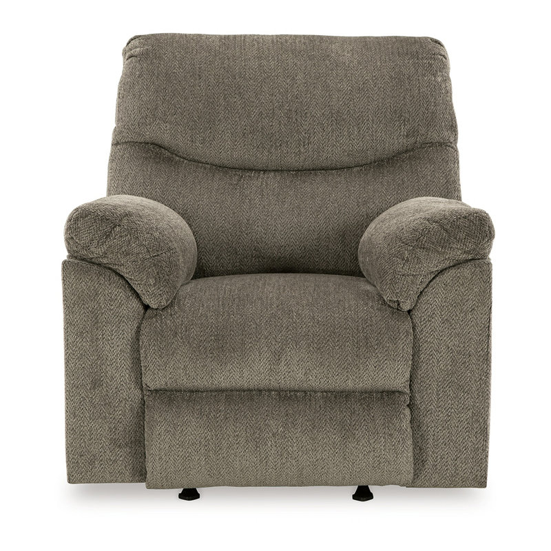 Tul Rocker Recliner Chair, Poly Fiber Foam Fill, Polyester, Putty Gray