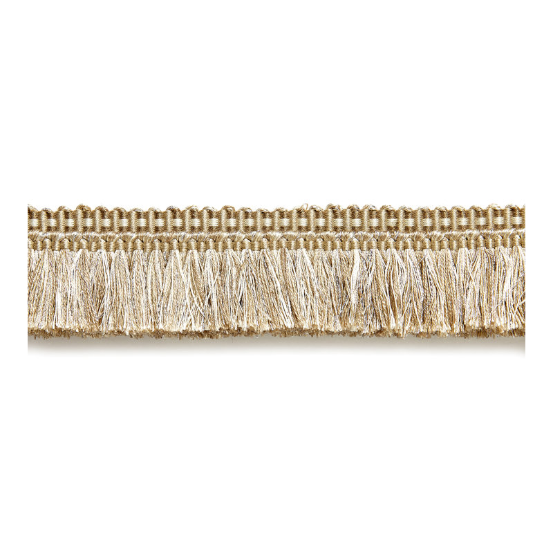 Modern Luxury Shimmer Brush Fringe Fabric, Champagne