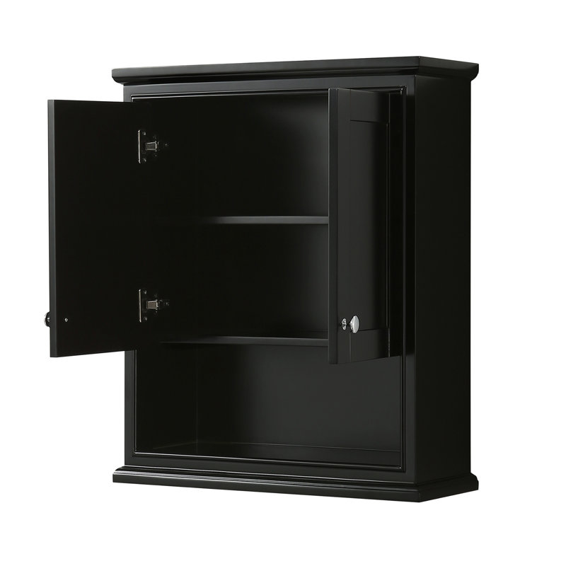 Deborah Bathroom Storage, Dark Espresso/Chrome