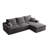 L-Shaped Sectional Sofa with Full-Compression Technology, No Assembly Required, Modular Design and Ultra-Soft Seats for Living Room Comfort-1052313461