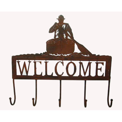 Dimarco Metal Wall 5 - Hook Wall Mounted Coat Rack