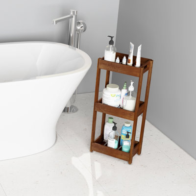 Serviteur de douche en bois d'acacia