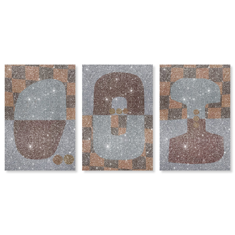 Checkered Dominos Set Set by Oliver Gal, 15" H x 10" W, Gallery Wrapped