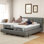 Base de lit intelligente réglable - télécommande, zéro gravité, massage, ports USB
