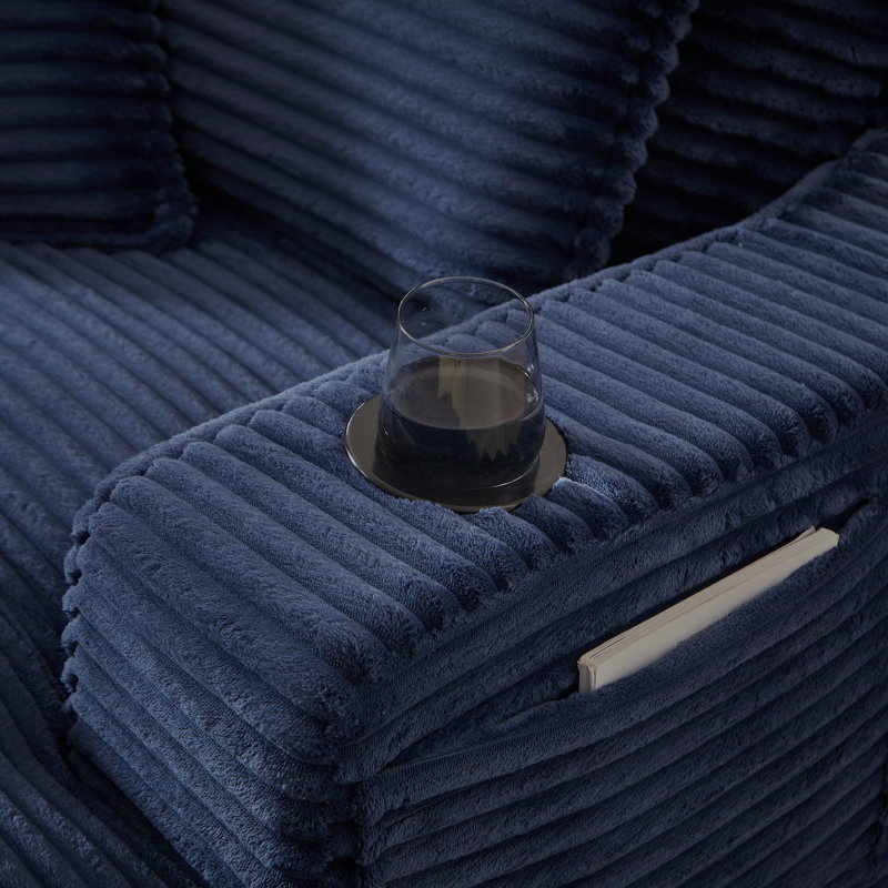 Canapé à compression confortable de 47,24 pouces de style moderne avec coussin unique