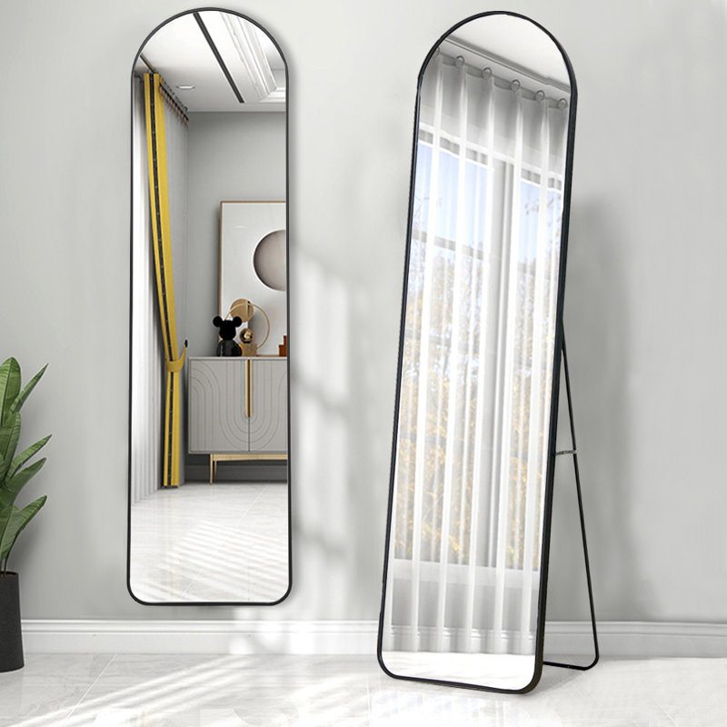 Lourinda Metal Framed Full Length Mirror, Black, 160 cm H x 50 cm W