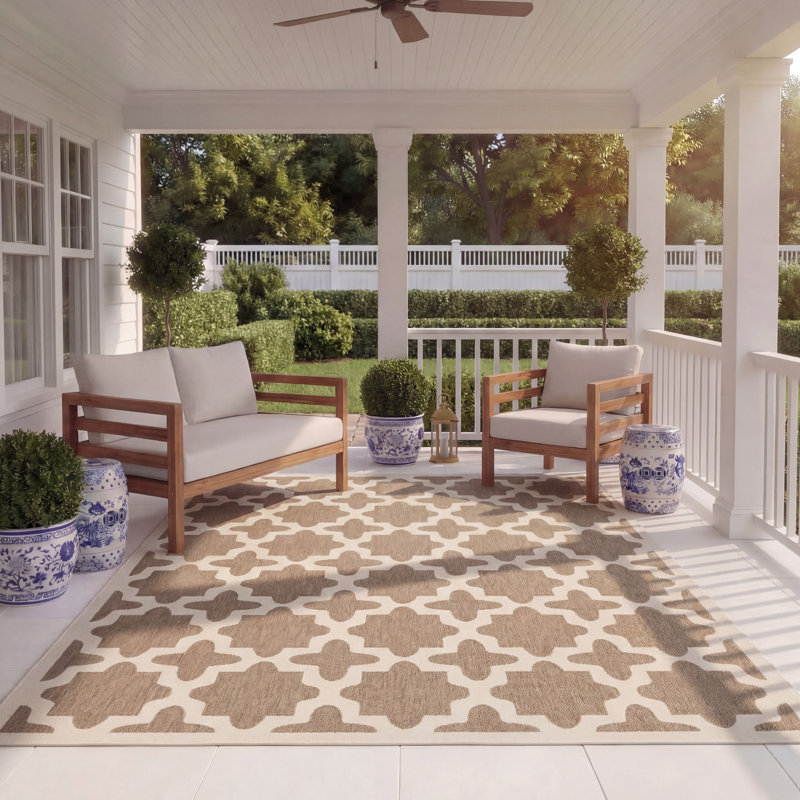 Clarksburg Performance Geometric Indoor/Outdoor Area Rug, Rectangle 8' x 11'