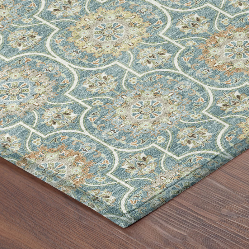 Machine Washable Indoor/Outdoor Chantille ACN2670 Modern Rug, 1'8" x 2'6", Teal
