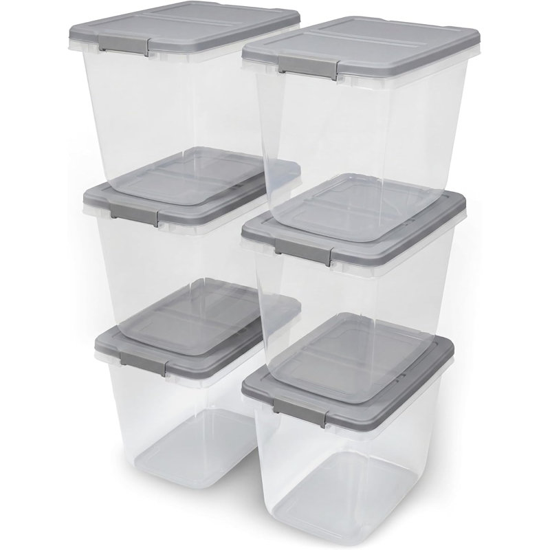 29 Qt Latched Storage Container 6-Pack