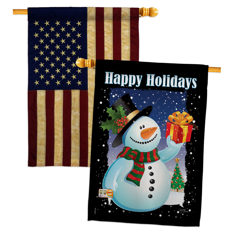 Drapeau de maison à 2 côtés en polyester / mélange de polyester 40 x 28 po