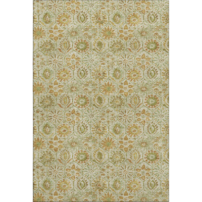 Premium Machine Washable Ralston AMF1938 Floral Rug