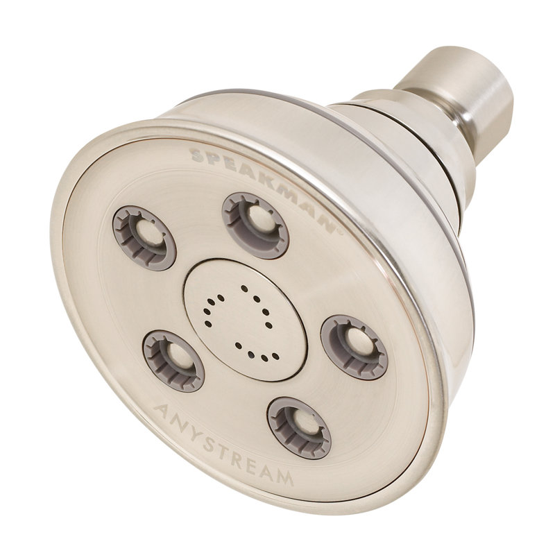 Caspian Multi Function Adjustable Shower Head, Brushed Nickel