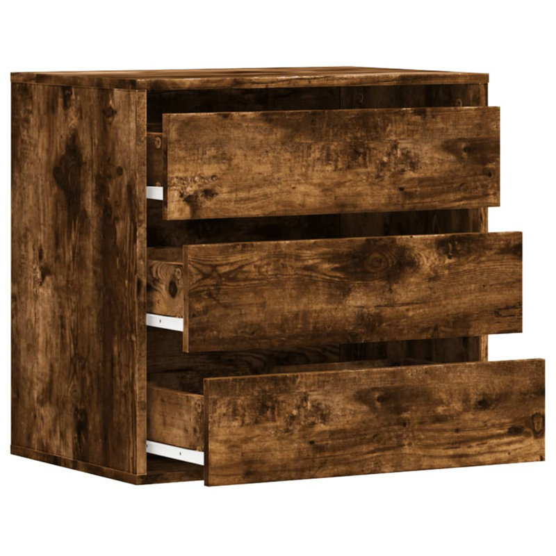 Asmarina Standard Accent Chest, 58cm H x 60cm W x 41cm D, Smoked Oak