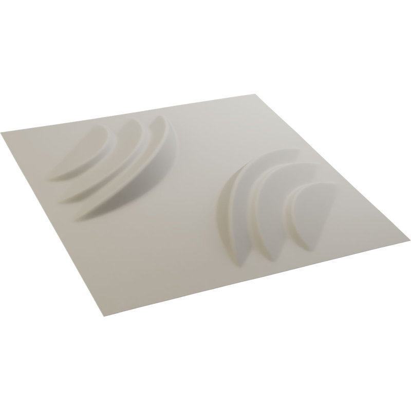 Panneau mural 3D décoratif Artisan EnduraWall, H 11,875 po x l 11,875 po, Blanc fleur satiné UltraCover