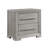Modern Gray Finish Nightstand with 2x Spacious Storage Drawers, Stylish Gray Tone Handles for Contemporary Bedrooms