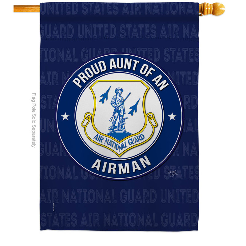 Drapeau de maison en polyester 40 "H x 28" Air Force Proud Aunt