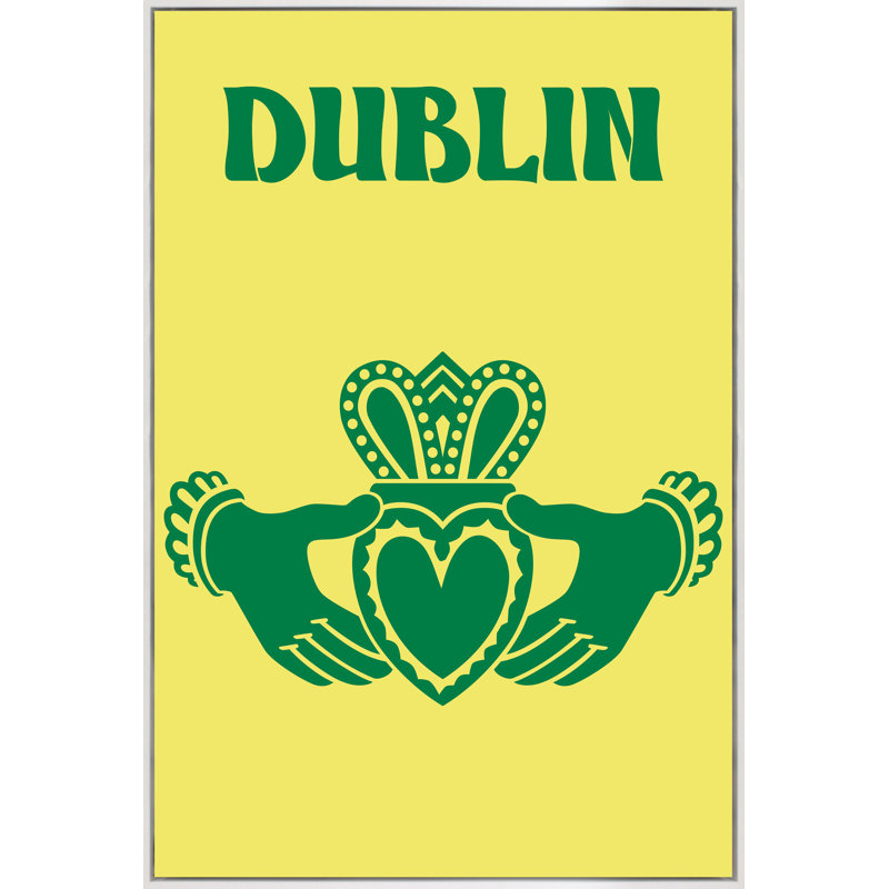 «Dublin» par Yaffa G, reproduction sur toile, H 40 po x l 26 po, Cadre blanc