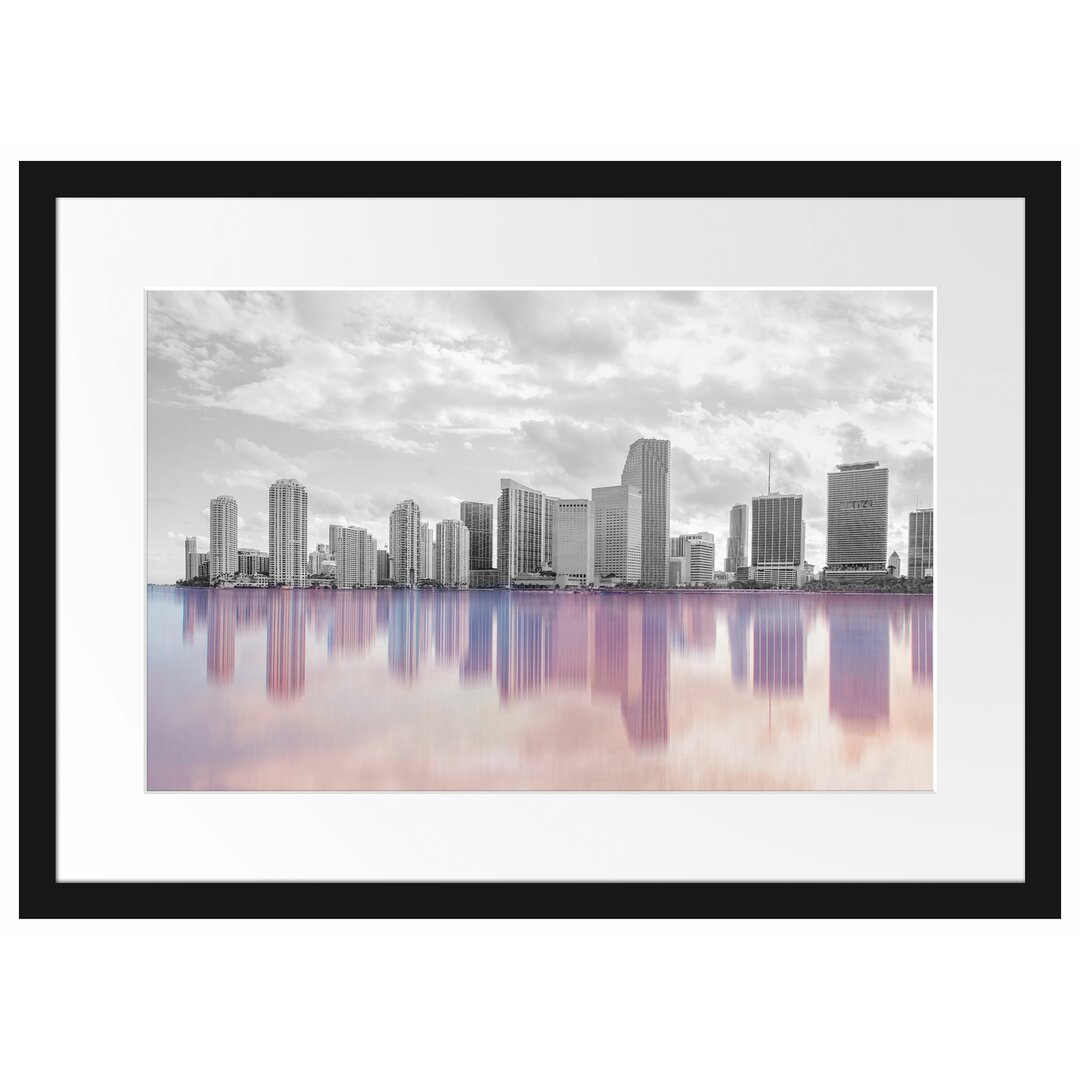 Gerahmtes Poster Miami Florida Skyline