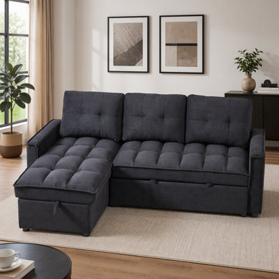 Canapé inclinable de 181 cm (71,3 po), canapé-lit gigogne avec ports de chargement USB et RCA, canapé d'angle en L avec rangement inclinable et poches de rangement latérales, canapé confortable pour le salon
