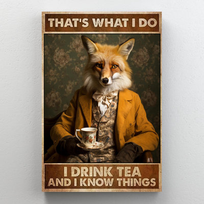 " Fox I Drink Tea 1 "