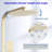 8 inch Rain Shower Faucet System Set Brushed Gold Shower Head Combo Set with Tub Spout