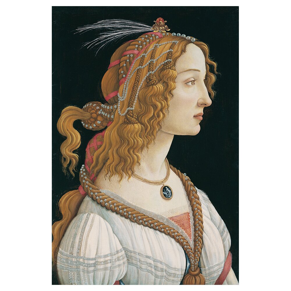 Leinwandbild Portrait einer jungen Frau von Sandro Botticelli