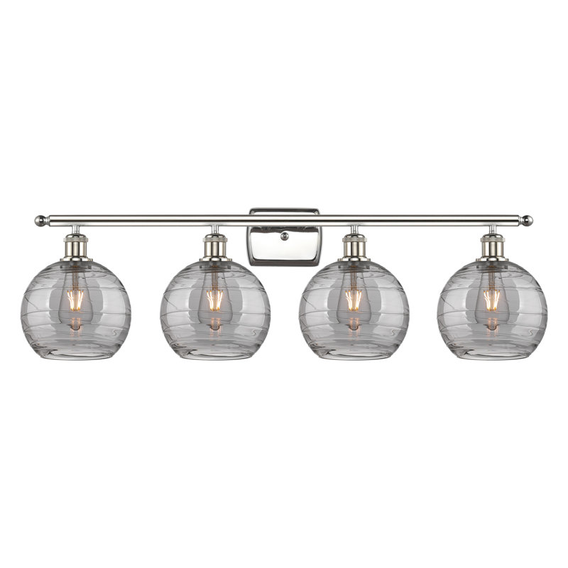 Éclairage pour meuble-lavabo à 4 lumières à intensité variable Allare, Nickel poli