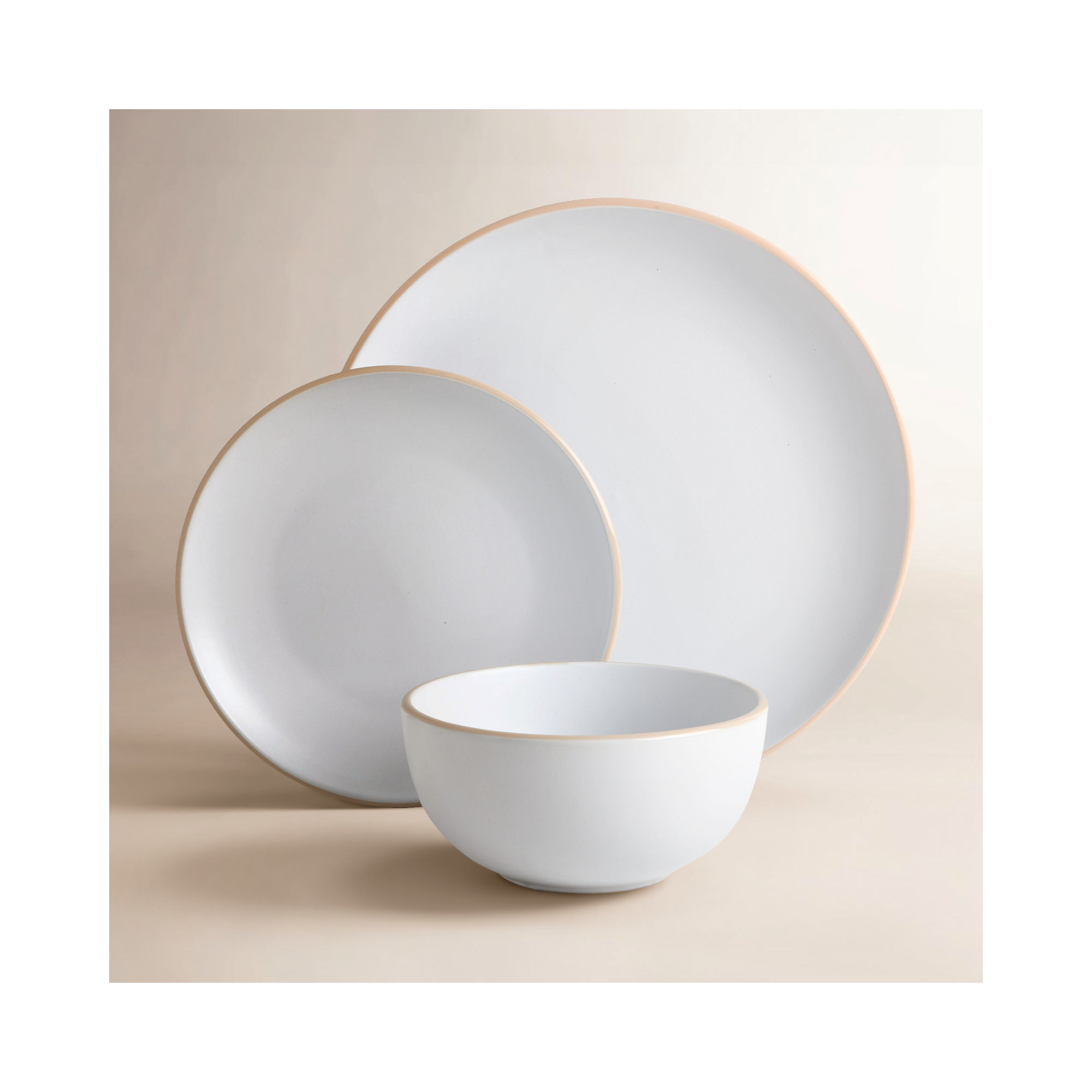 Rockaway 12 Piece Dinnerware Set, White
