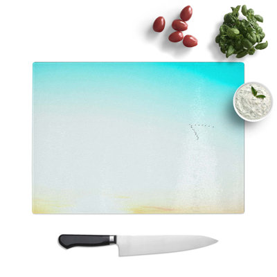 Glass Flock of Birds Chopping Board