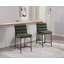 Tabouret de comptoir rembourré de 25 po avec structure en métal Mutsuo-2062370601