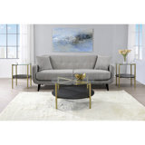 Saffira 3 - Piece Glass Top Living Room Table Set