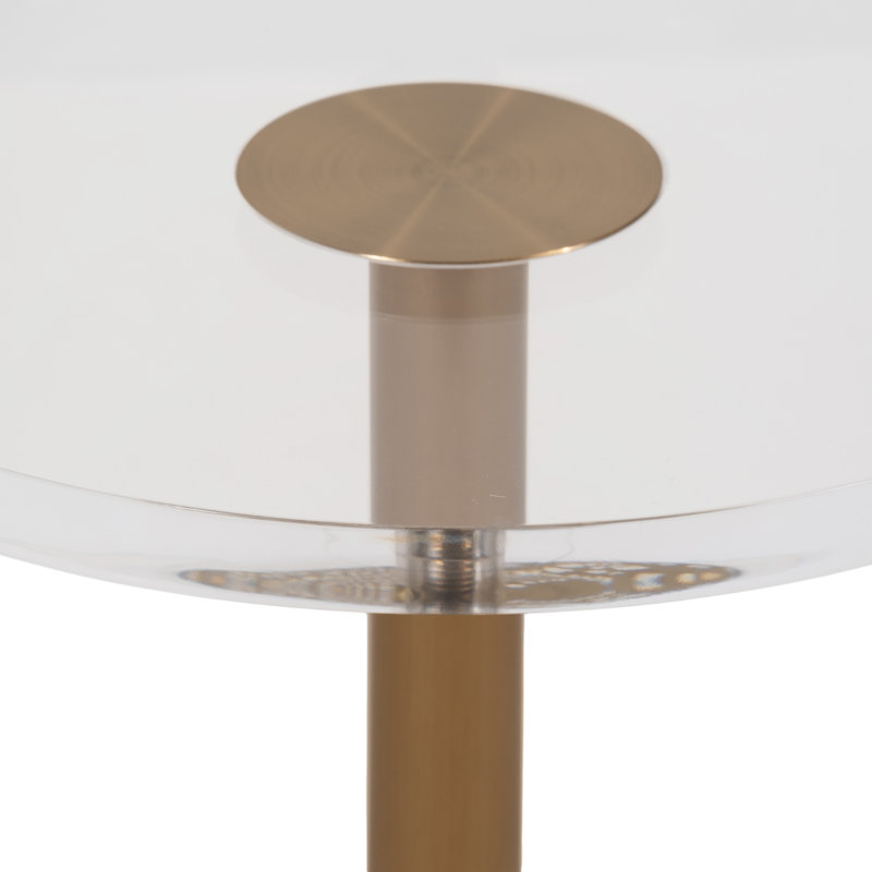 Table d'appoint en acrylique 21 po Sania de H 21 po - 12 po x 12 po x 21 po Sanches
